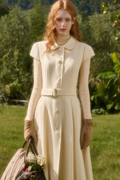 Retro Wool Doll Collar Dress