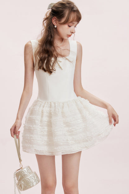 Moonlight White A-Line Dress