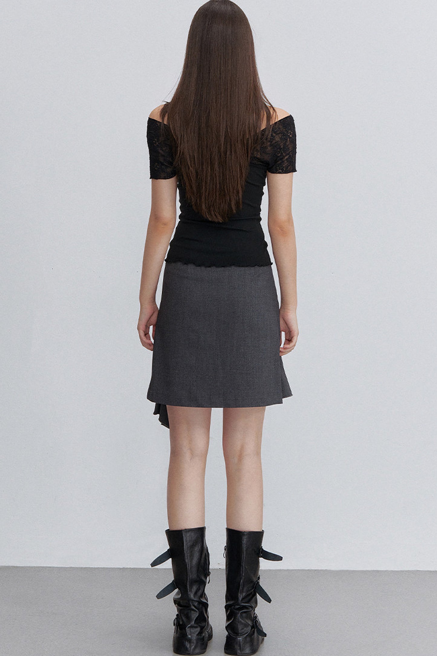 Semi-Transparent Lace Modal Top