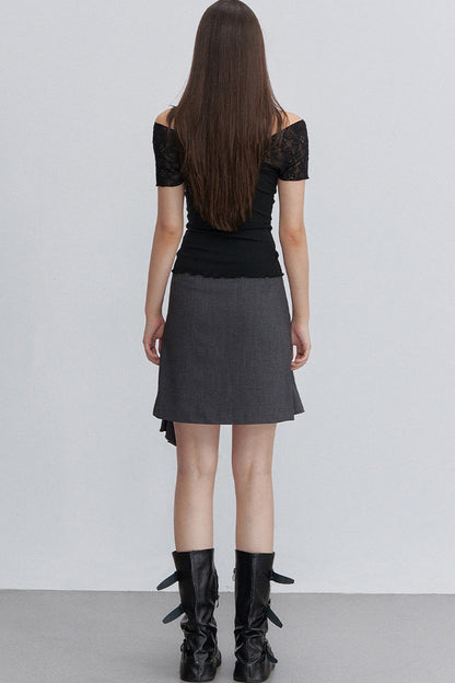 Semi-Transparent Lace Modal Top