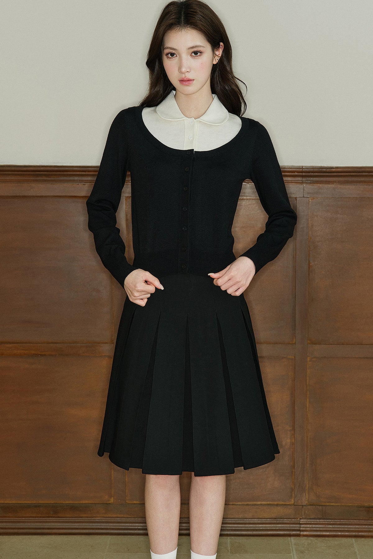 A-Line Pleated Skirt