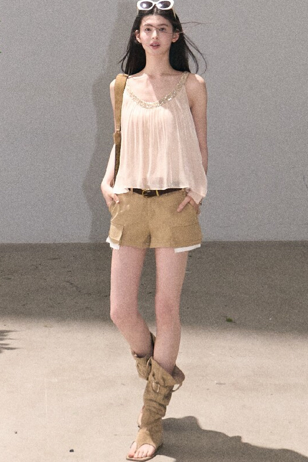 Gold Sequin Lace Top