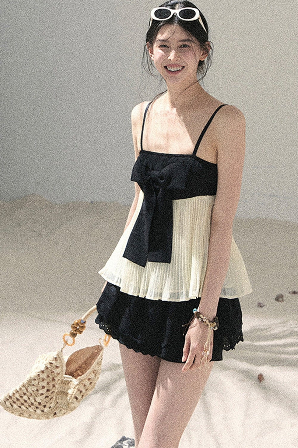 Off-Shoulder Mesh Camisole Top
