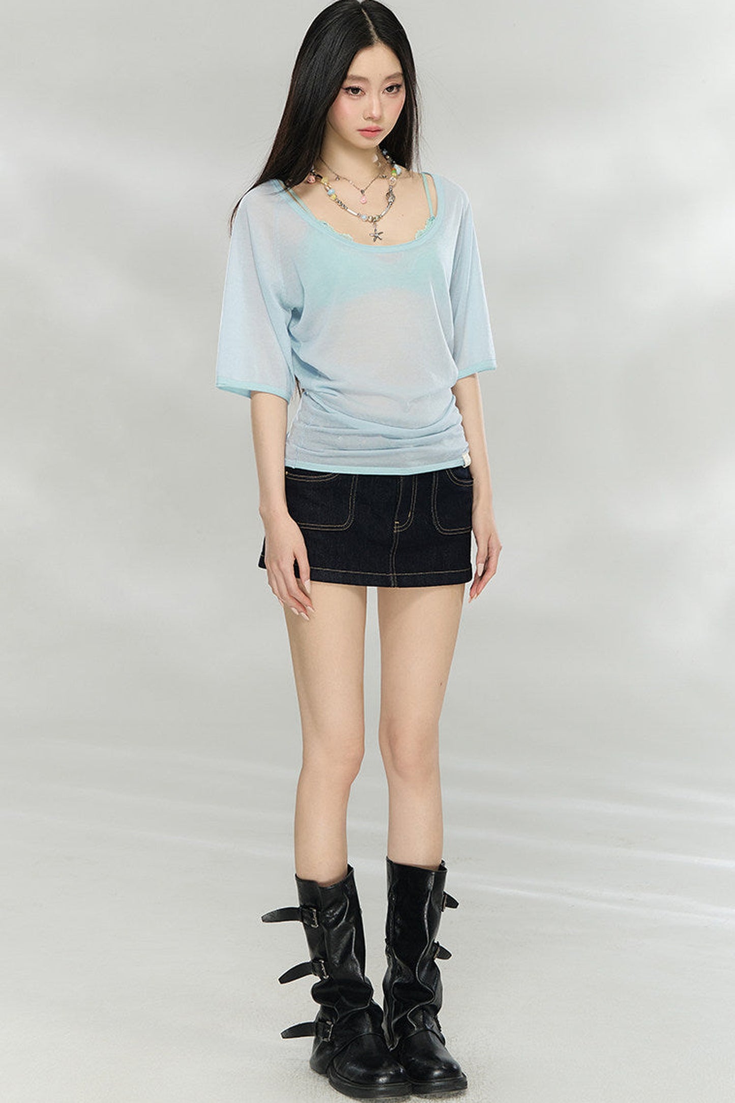 Heavyweight Lyocell Batwing Top