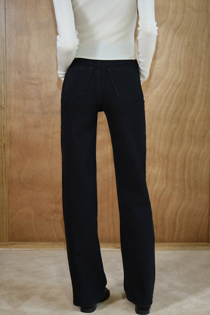 Pantaloni in cotone a vita alta