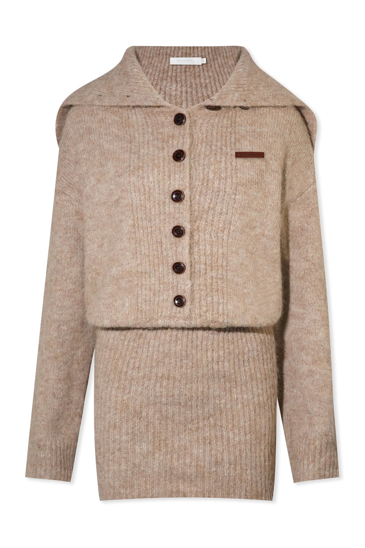 Long Sleeve Body-Hugging Knit Dress