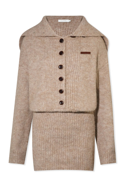 Long Sleeve Body-Hugging Knit Dress