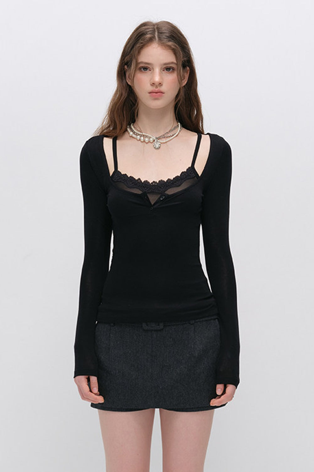 Belted Wool A-Line Skirt