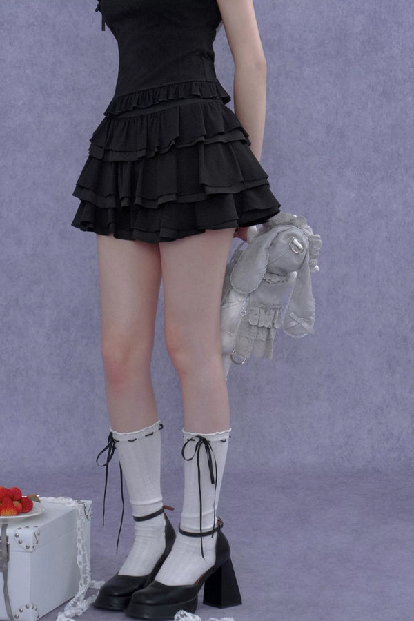 Dark Lolita Doll Collar Top Set-Up
