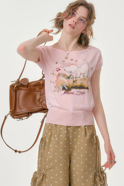 Sweet Pink Knit Top