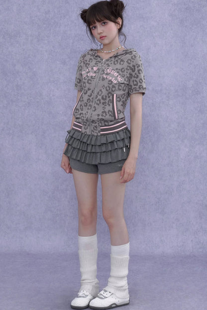 Pink Leopard Cat Ear Jacket