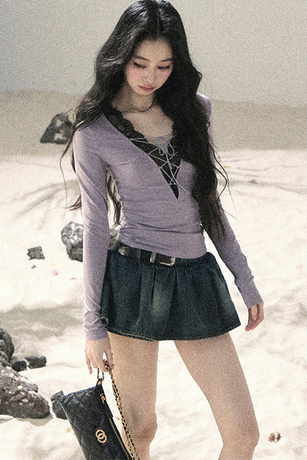Iris Lace V-Neck Top