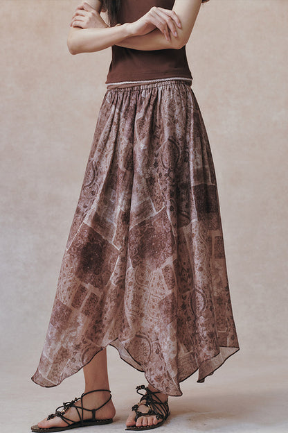 Tencel Detachable Panel A-Line Skirt
