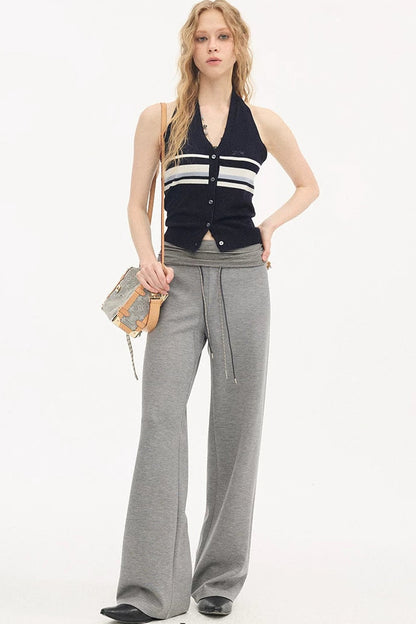 Pantalones casuales slim de cintura alta