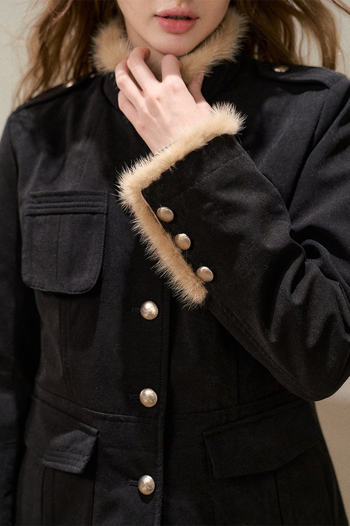 Stand-Collar Cotton Jacket