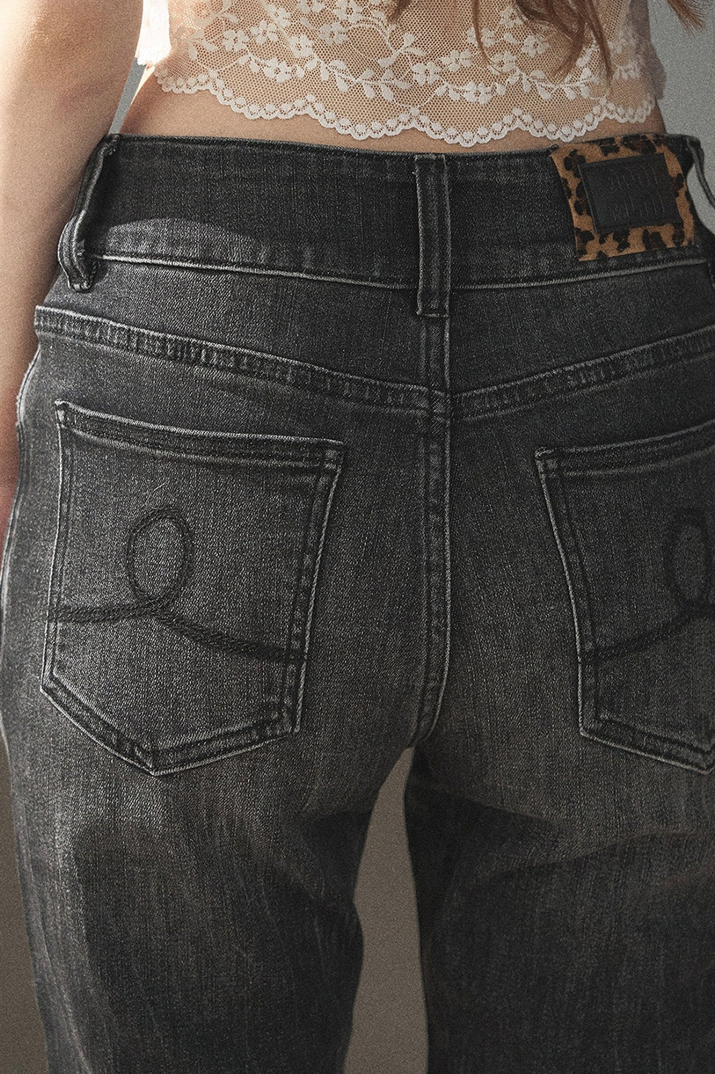 Retro Slim-Fit Denim Pants