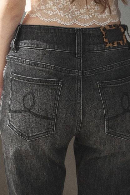 Retro Slim-Fit Denim Pants
