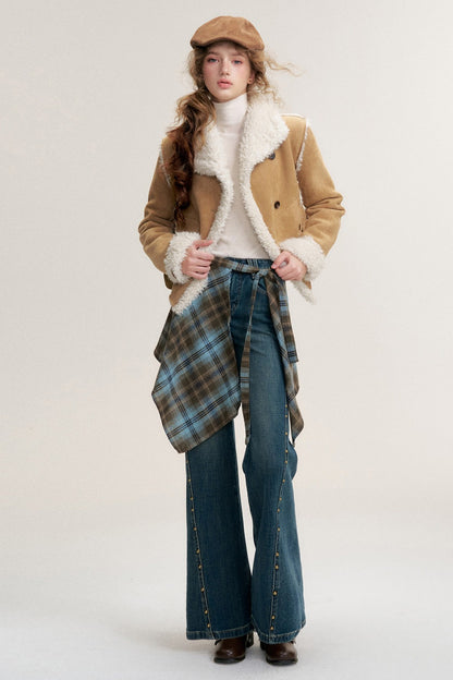 Vintage Brown Faux Fur Coat