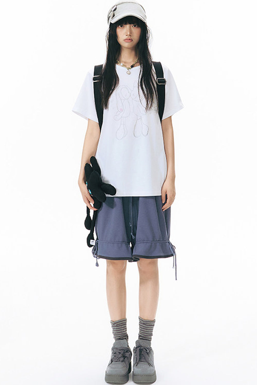 Kiss Print Short Sleeve Blouse