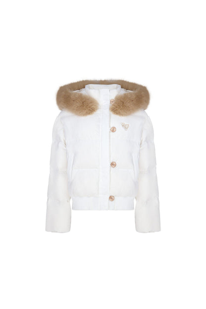 White Duck Down Jacket and Pants Set-Up