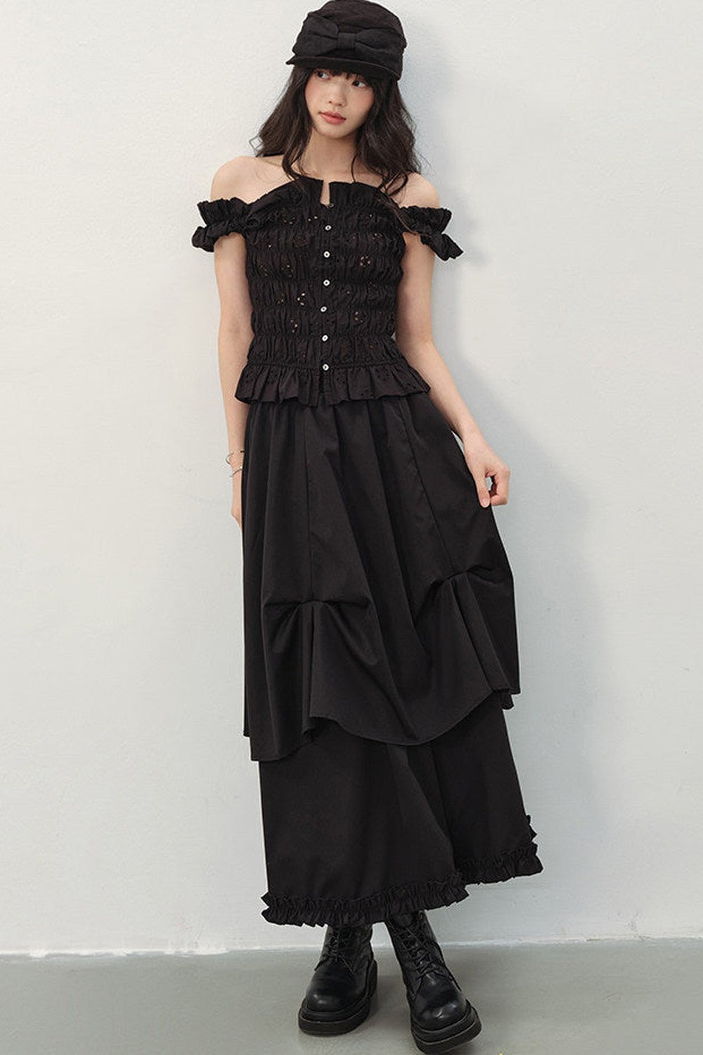 Irregular Pleated A-Line Skirt