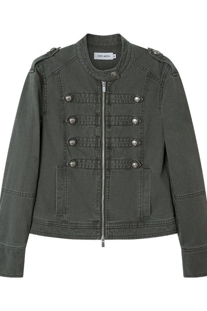 Retro Washed Double-Breasted Jacket