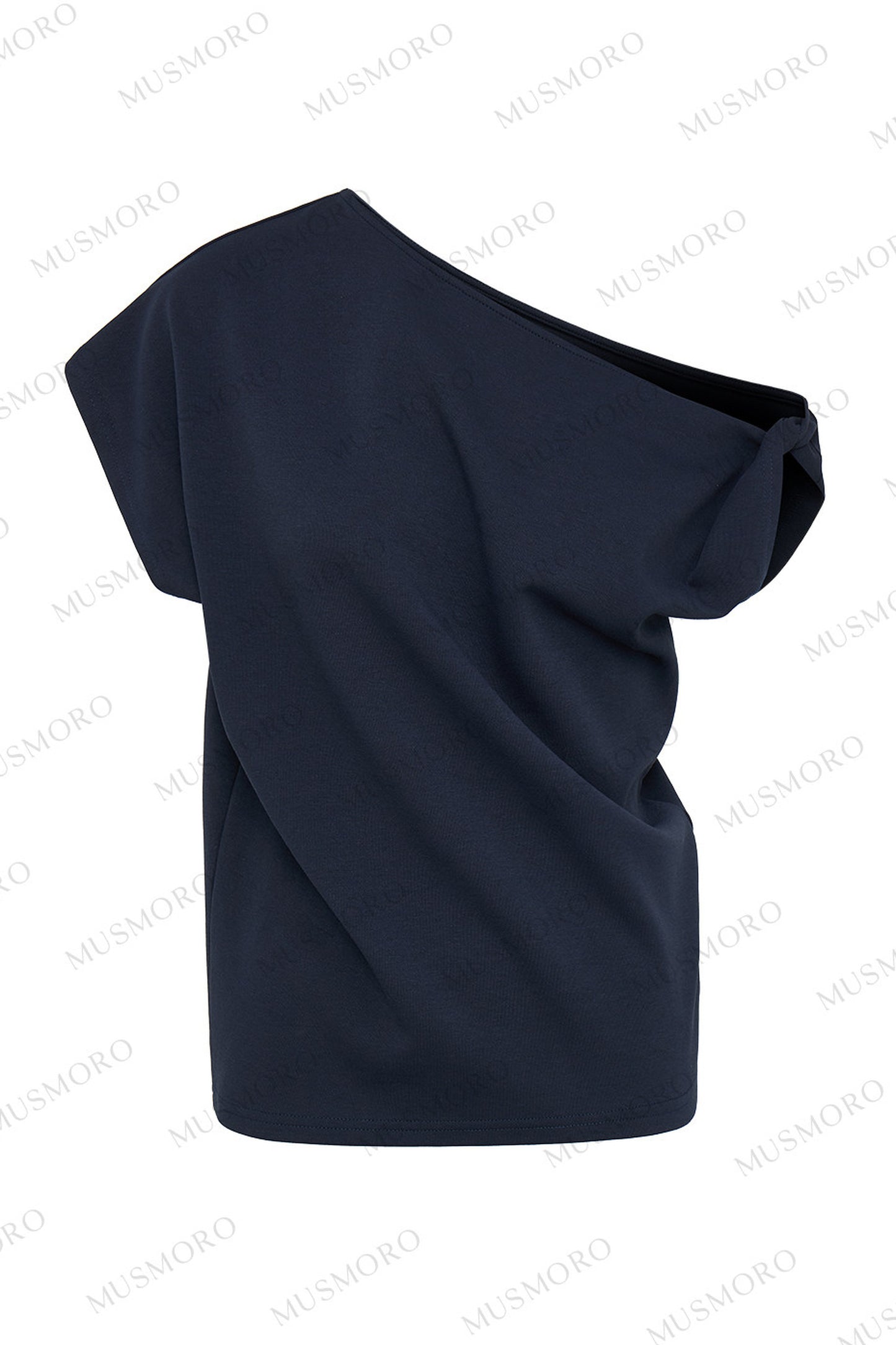 Three-Dimensional Twist Shoulder Top