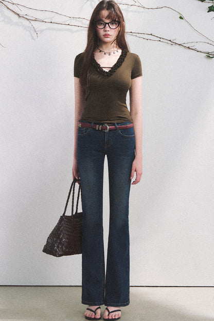 Blusa de lyocell con volantes Nube