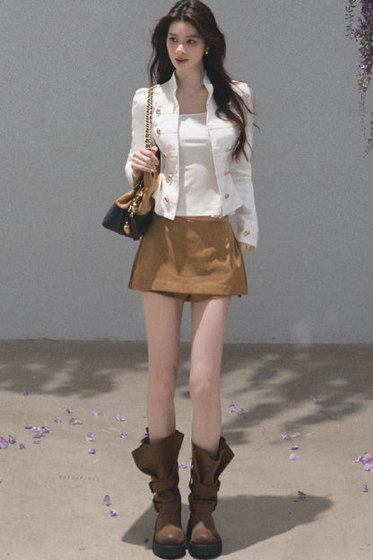 Style Pure Cotton Sand-Washed Jacket