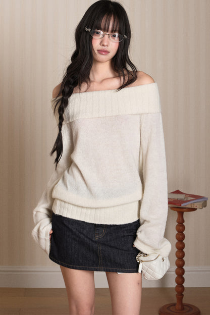 Off-Shoulder Knit Top