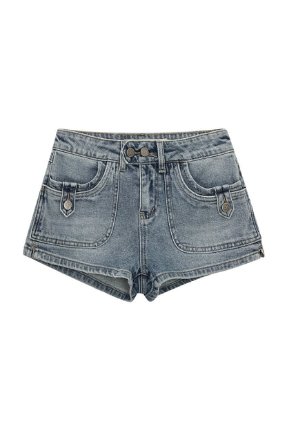 Retro Denim Hot Pants