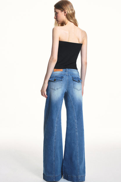 Retro Wide-Waisted Jeans