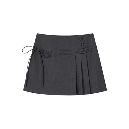 Pleated Bow-Tie Skirt