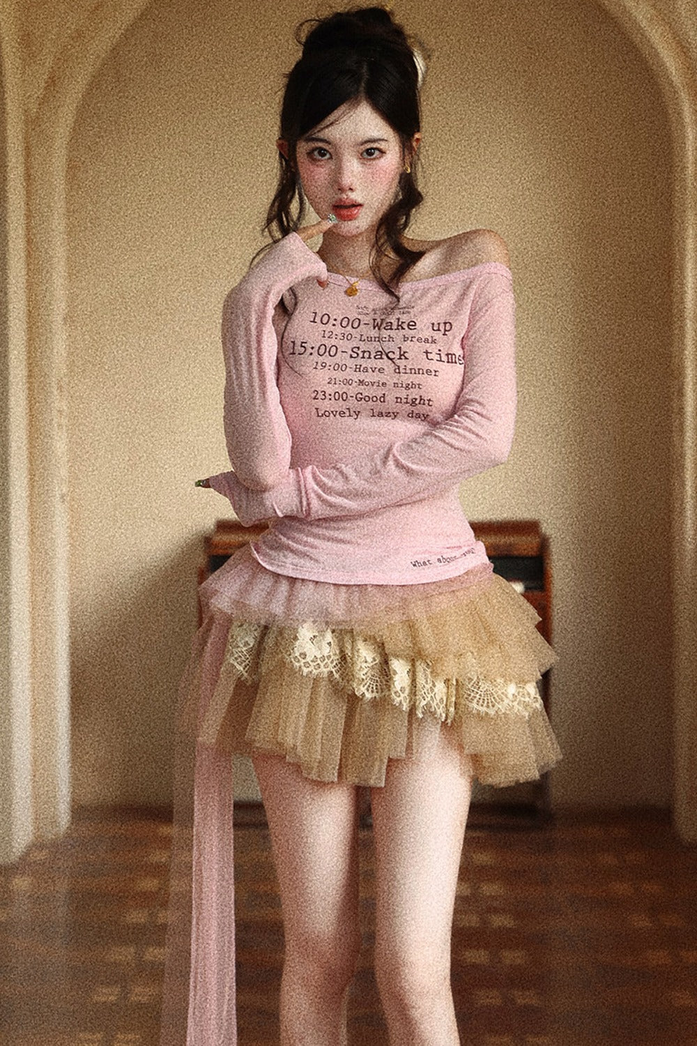 Neon Vitality Pink Long Sleeve Top