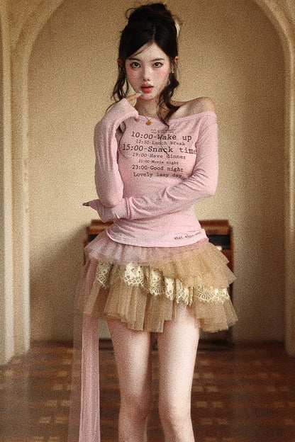 Neon Vitality Pink Long Sleeve Top