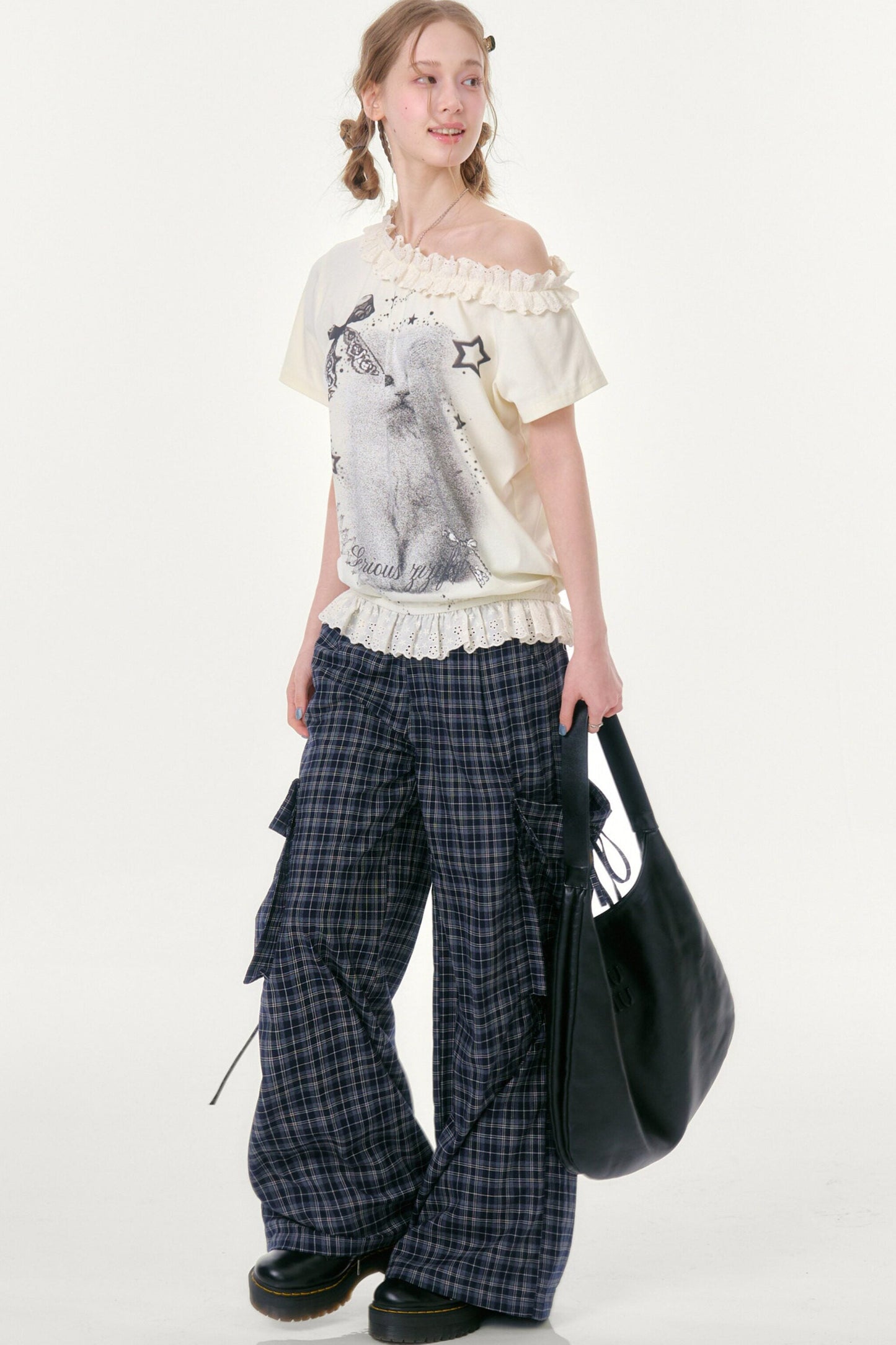 Star Dust Cat Lace T-Shirt