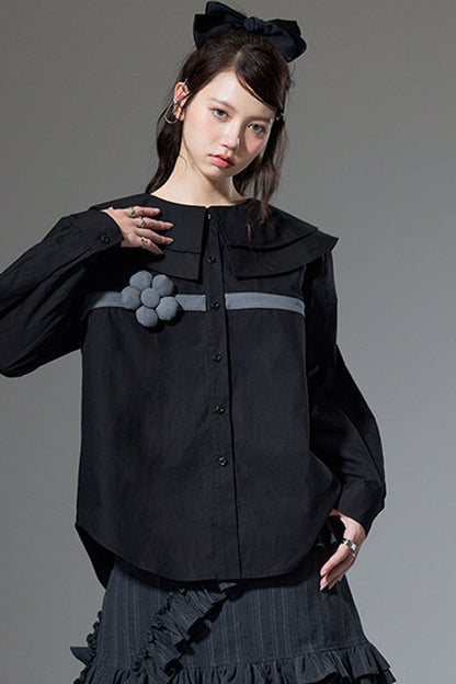 3D Floral Long Sleeve Shirt