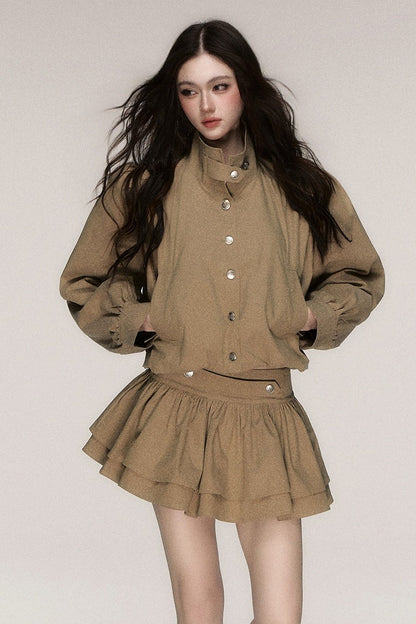 French Napoleon Style Short Jacket and Skirt Set-Up