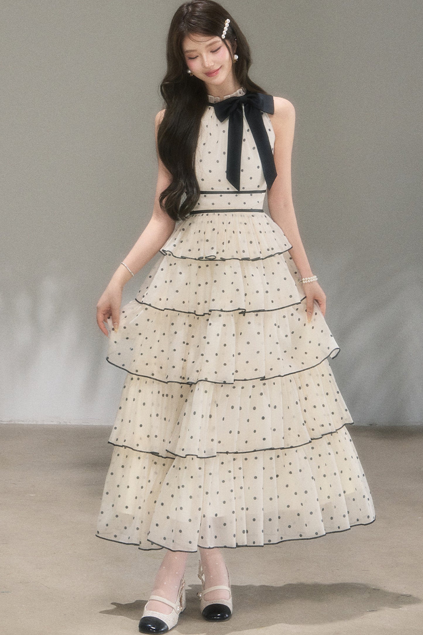 Polka Dot Tiered Dress