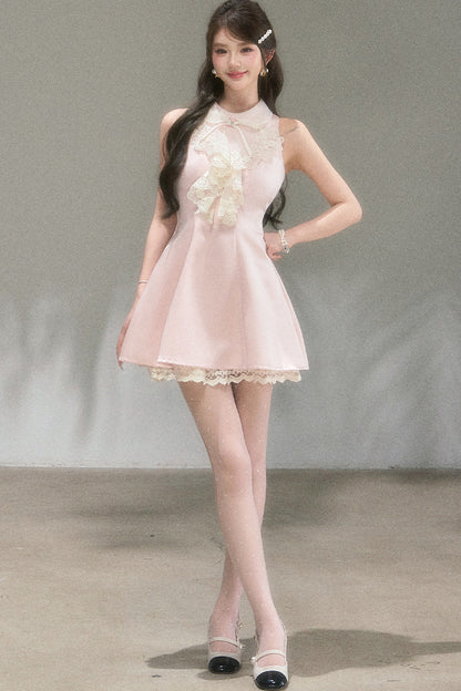 Vivian Retro Lace Collar Dress