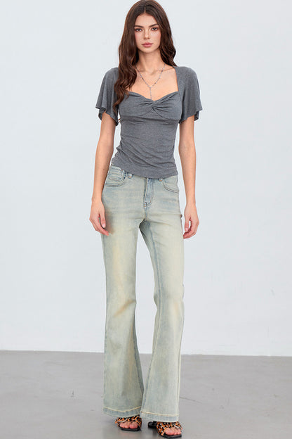 Cross-Twisted Tencel Wool X-Line Top
