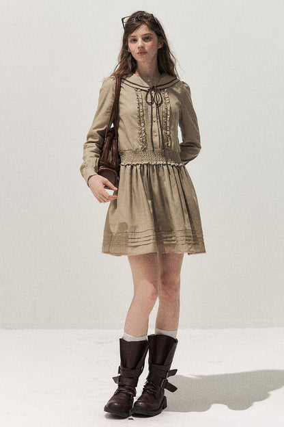Lyocell Sailor Collar Dress