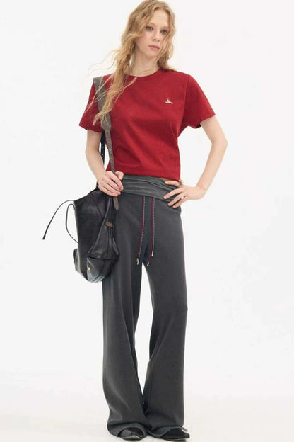 Pantalones casuales slim de cintura alta