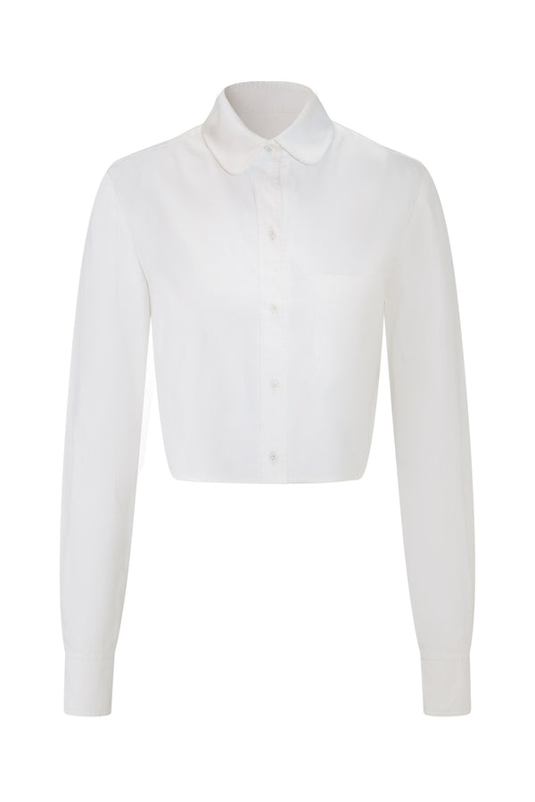 White Cotton Doll Collar Blouse