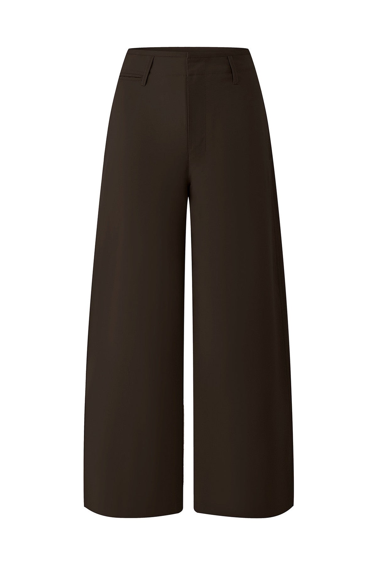Pantalon taille basse à jambes larges
