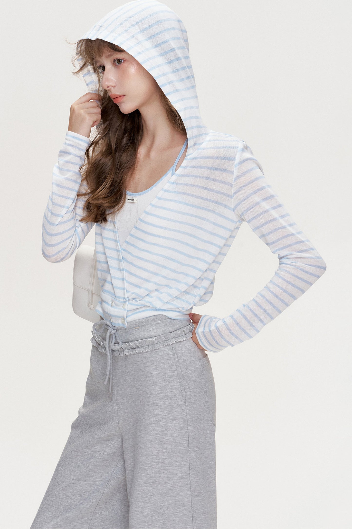 Cross V-Neck Layered Top
