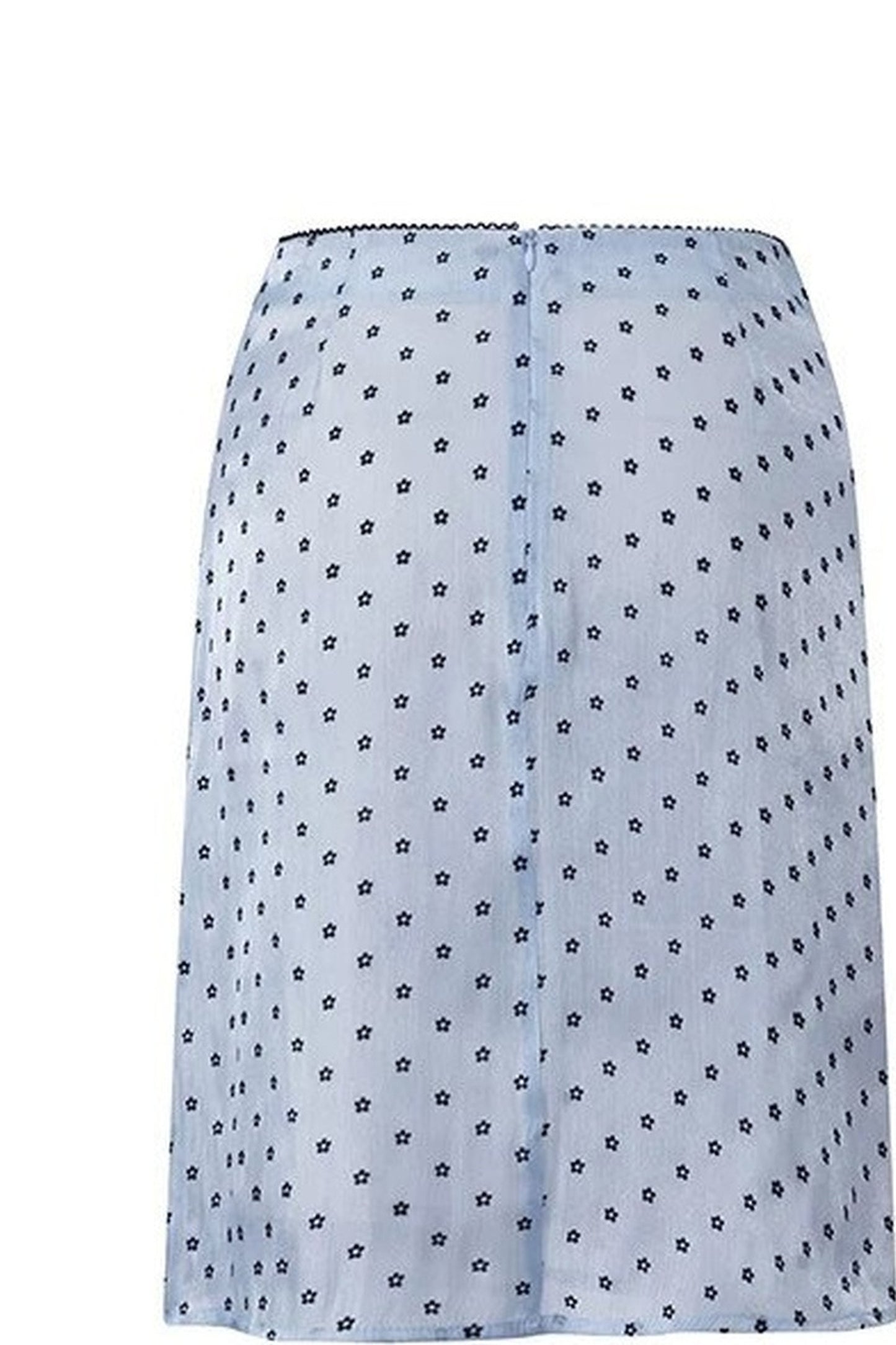 Completo con top e gonna blu acqua a pois e floreale