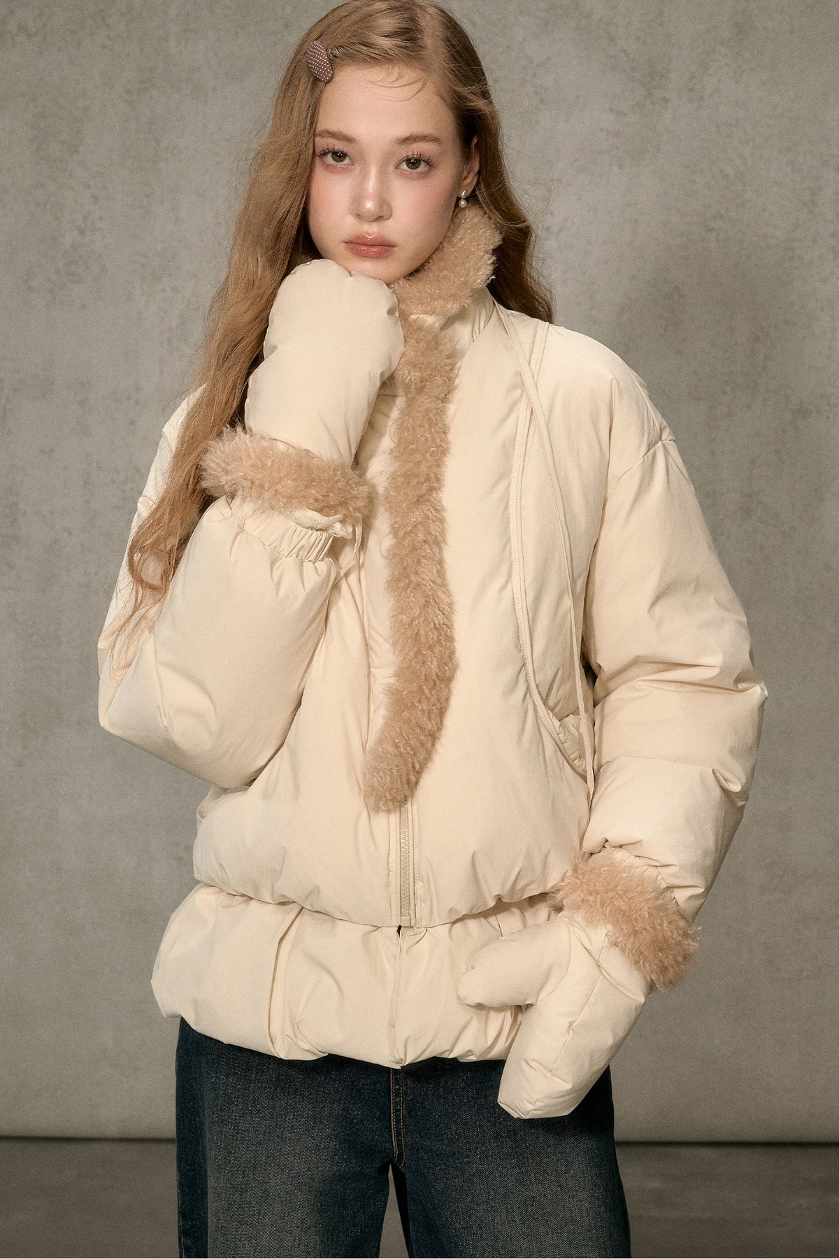 Thickened Large Fur Collar Jacket