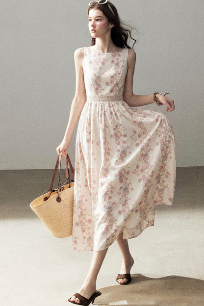Sleeveless Floral Dress