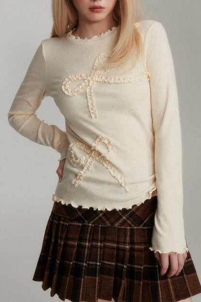 Wool Plaid Pleated Half Skirt